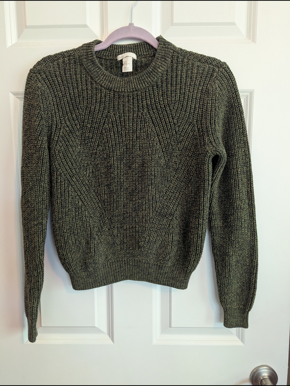 H&M Olive Crewneck Knit Sweater